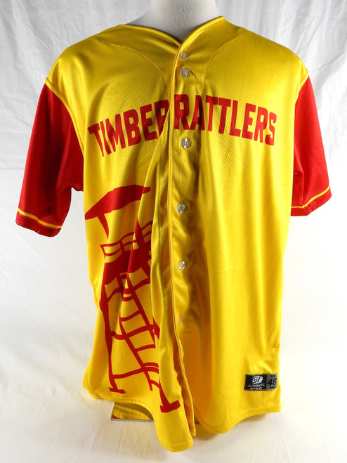 2024 Wisconsin Timber Rattlers #29 Game Issued Yellow Jersey Rescue Hi-Surf 48 1