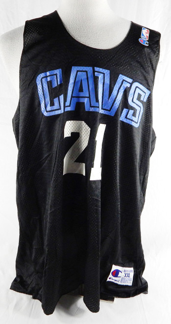 1990s Cleveland Cavaliers #21 Game Issued Black Practice Jersey XXL 957