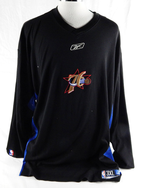 2000s Philadelphia 76ers #1 Game Used Black Shooting Shirt 3XL 824