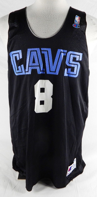 1990s Cleveland Cavaliers #8 Game Issued Black Practice Jersey XL 052
