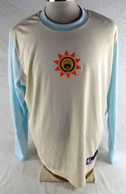 2024-25 San Antonio Spurs Keldon Johnson #0 Game Used Cream Shoot Shirt City XL