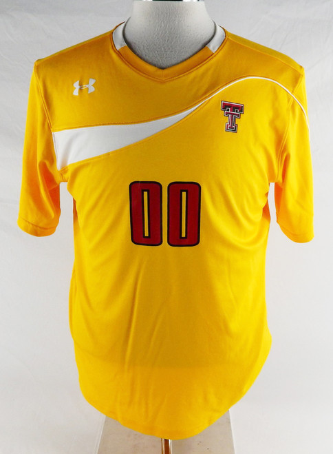 2014 Texas Tech Red Raiders #0 Game Used Yellow Jersey Womens Soccer M 675