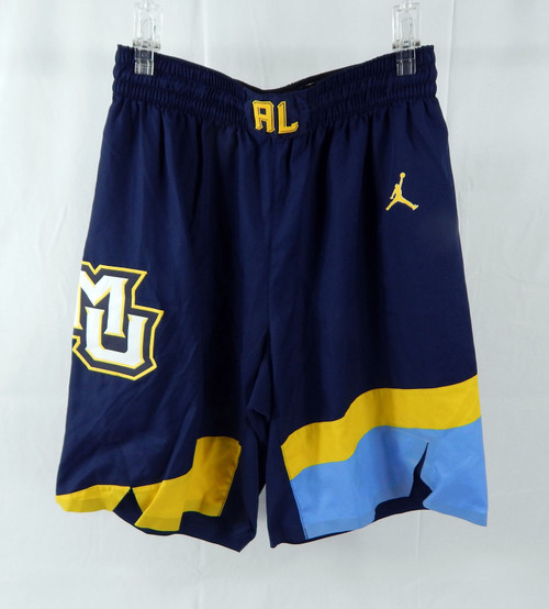 2020-21 Marquette Eagles Luke Fizulich #50 Game Used Navy Shorts Basketball 36 8