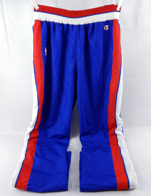1991-92 Detroit Pistons Game Issued Blue Warm Up Pants 40 406