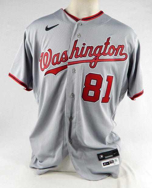 2023 Washington Nationals Drew Millas #81 Game Issued Grey Jersey 46 138