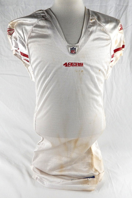 2010 San Francisco 49ers Blank Game Issued White Jersey 42 124