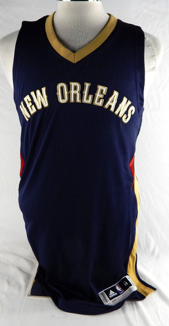 2015-16 New Orleans Pelicans Blank Game Issued Navy Jersey M 937
