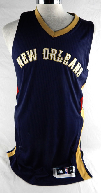 2015-16 New Orleans Pelicans Blank Game Issued Navy Jersey M 942