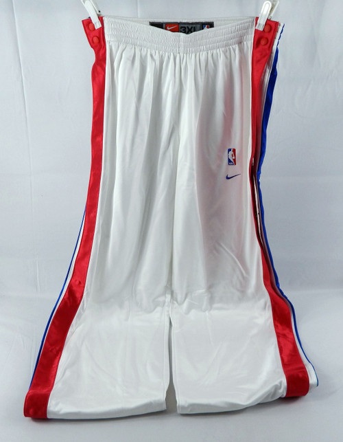 2003-04 Detroit Pistons Game Issued White Warm Up Pants 3XL 080