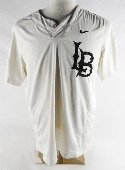 2021 Long Beach State Dirtbags #27 Game Used White Jersey Baseball L 564