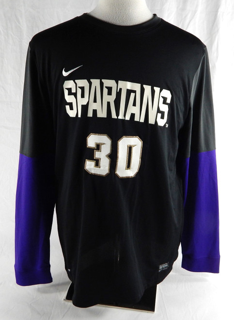 Michigan State Spartans #30 Game Used Black Jersey VolleyBall L 882