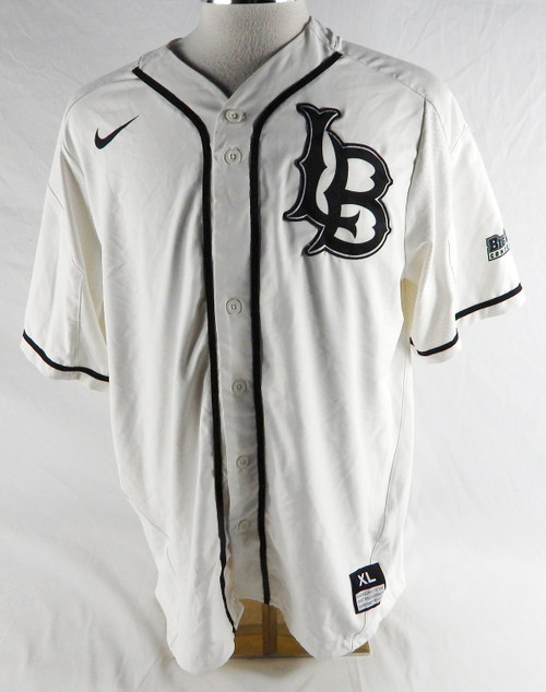 2019 Long Beach State Dirtbags #50 Game Used White Jersey Baseball XL 575