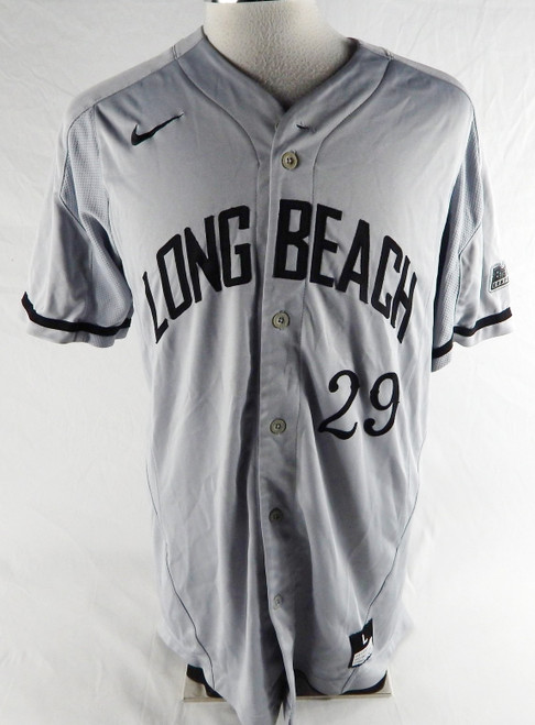 2019 Long Beach State Dirtbags #29 Game Used Grey Jersey Baseball L 597