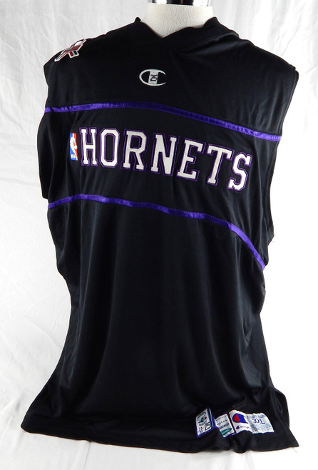2001-02 Charlotte Hornets #25 Game Used Black Tank Top Shirt 911 Patch 3XL 856