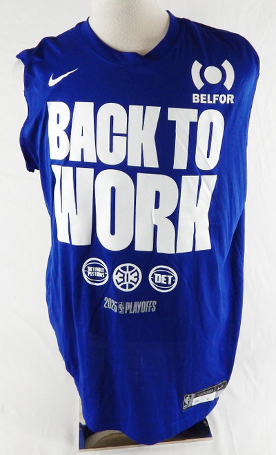2024-25 Detroit Pistons Tobias Harris #12 Game Used Blue Tank Shirt Playoffs 3