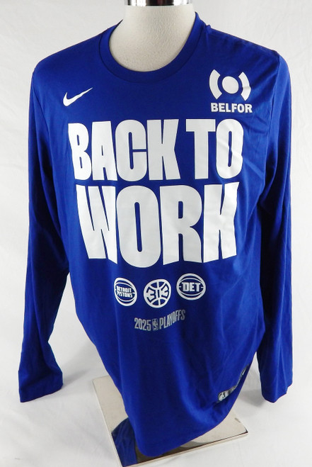 2024-25 Detroit Pistons Tim Hardaway Jr #8 Game Used Blue Shirt Playoffs XL 177