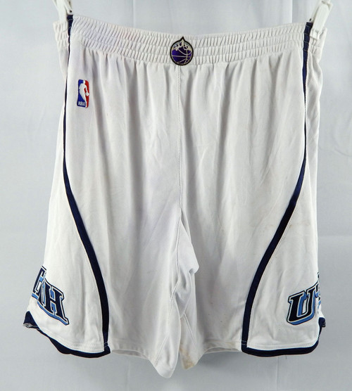 2000s Utah Jazz Game Issued White Shorts  281