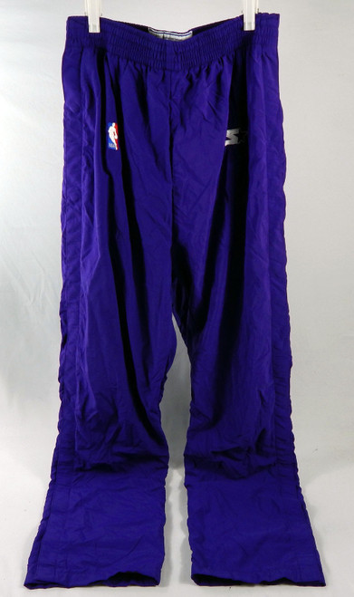 1997-98 Charlotte Hornets Vernon Maxwell #11 Game Used Purple Warm Up Pants 38 6