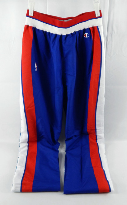 1992-93 Detroit Pistons Game Issued Blue Warm Up Pants 34 403