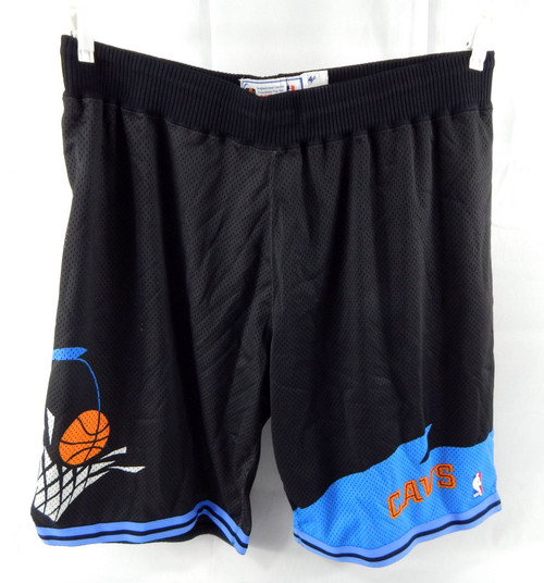 Late 1990s Cleveland Cavaliers Game Issued Black Shorts 44 399