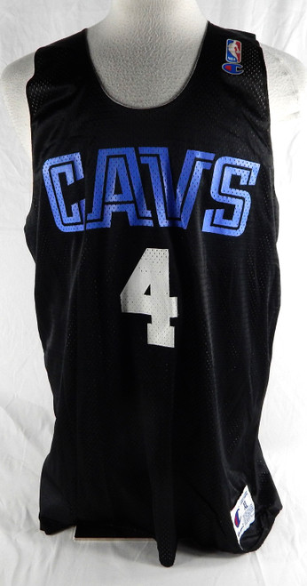 1990s Cleveland Cavaliers #4 Game Issued Black Practice Jersey XL 028