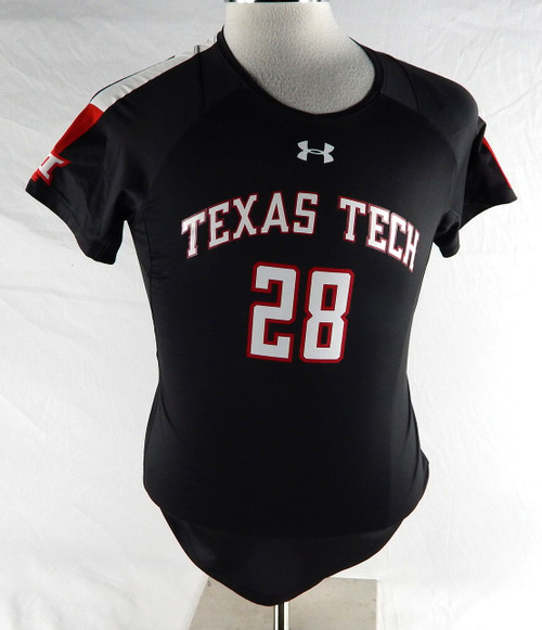 2018 Texas Tech Red Raiders #28 Game Used Black Jersey Womens Soccer M 116
