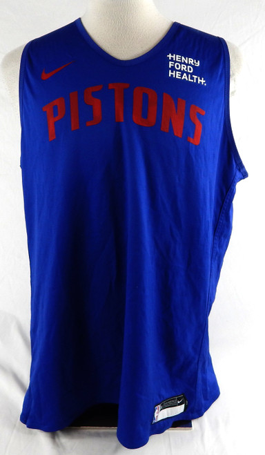 2023-24 Detroit Pistons Cade Cunningham #2 Game Used Blue Practice Jersey XL 818