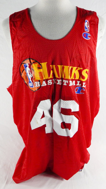1990s Atlanta Hawks #46 Game Used Red Practice Jersey XXXL 712