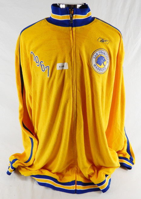 2000s Golden State Warriors Game Issued Yellow Warm Up Jacket HWC 4XL 699