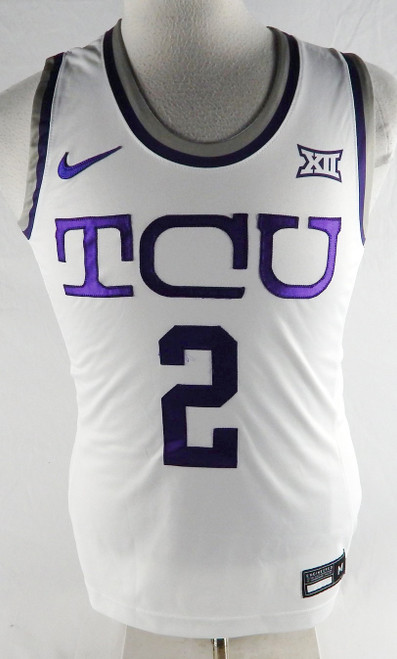 2022-23 Texas Christian Frogs #2 Game Issued White Jersey Womens Basketball M 9
