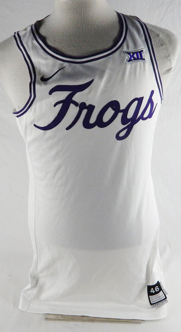 2018-19 Texas Christian Frogs Blank Game Issued White Jersey Mens Basketball 4