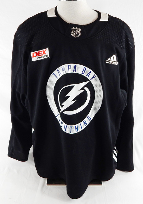 2024 Tampa Bay Lightning Hagen Burrows #58 Game Used Black Practice Jersey TC 56