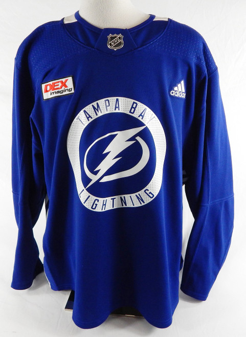 2024 Tampa Bay Lightning Tristan Allard #61 Game Used Blue Practice Jersey TC 58