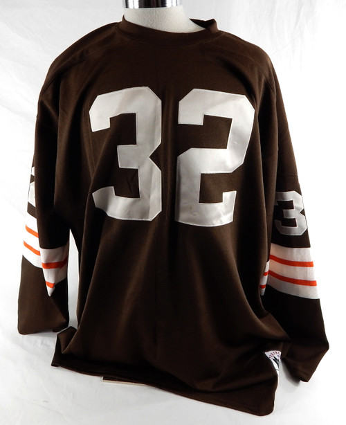 1964 Cleveland Browns Jim Brown #32 Authentic Brown Jersey Mitchell & Ness 60 5