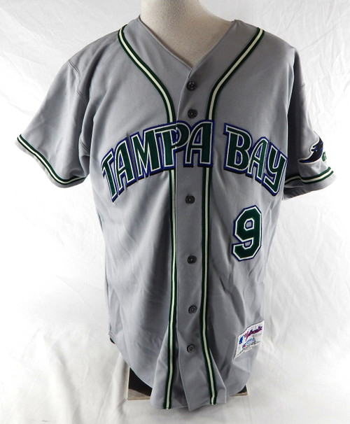 2004 Tampa Bay Rays B.J. Upton #9 Game Used Grey Jersey Rookie Year  492