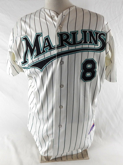 Florida Marlins Kyle Skipworth #8 Game Used White Jersey 48 500