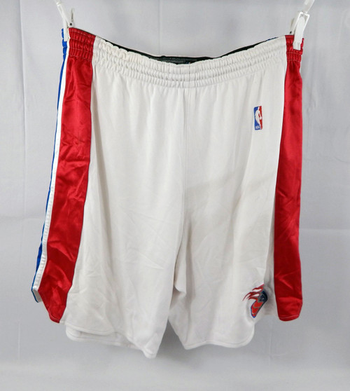 2001-04 Detroit Pistons #20 Game Used White Shorts 42 101