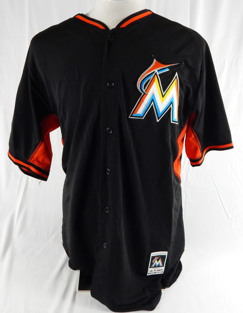 2014-16 Miami Marlins Rodrigo Vigil #87 Game Used Black Jersey ST BP 48 026