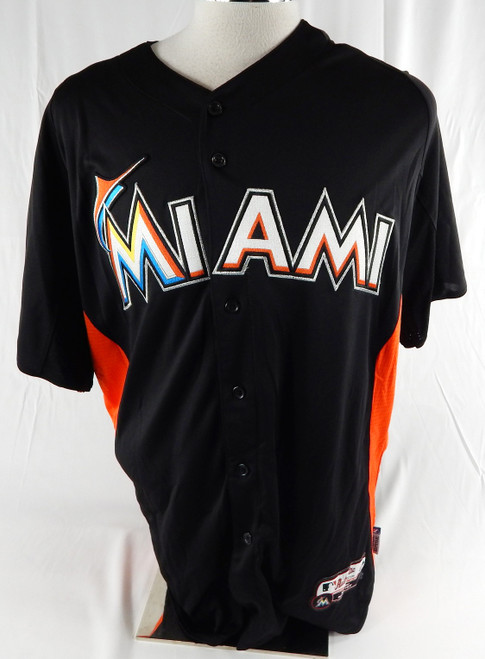 2014-16 Miami Marlins Chris Aguila #7 Game Used Black Jersey ST BP 44 061