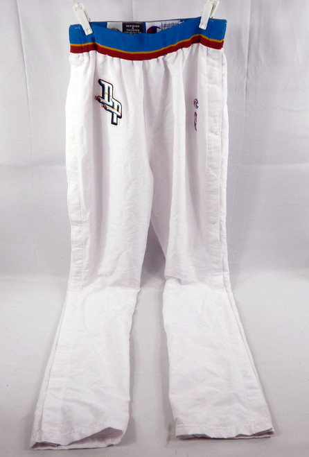1996-97 Detroit Pistons Kenny Smith #30 Game Used White Warm Up Pants 36 090