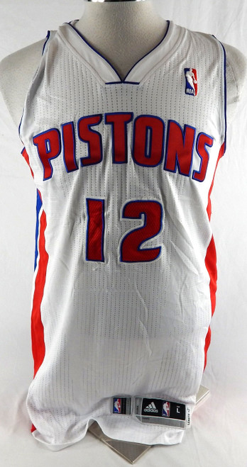 2013-14 Detroit Pistons Will Bynum #12 Game Used White Jersey L 740