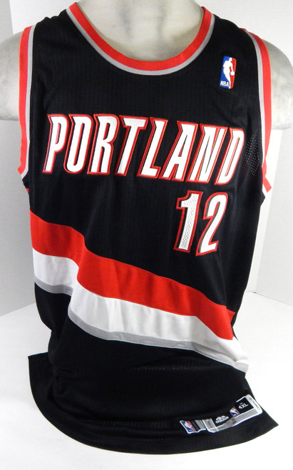 2013-14 Portland Trail Blazers LaMarcus Aldridge #12 Game Used Black Jersey 4XL