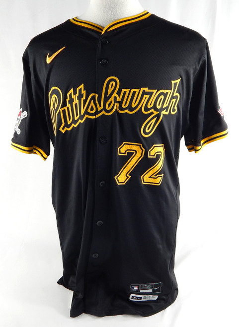 2024 Pittsburgh Pirates Ryder Ryan #72 Game Issued Pos Used Black Jersey 44 016