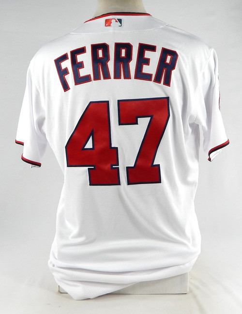 2023 Washington Nationals Jose A. Ferrer #47 Game Issued White Jersey 46 DP77557