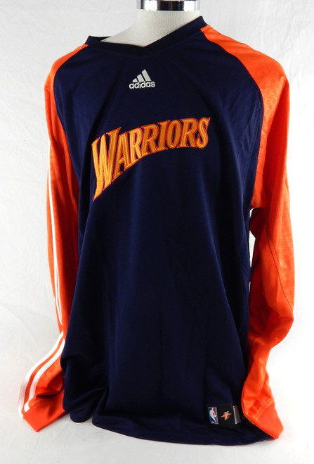 2007-10 Golden State Warriors Game Issued Navy Shooting Shirt 2XL 875