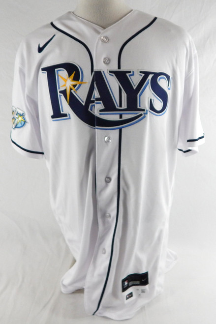 2023 Tampa Bay Rays Chris Muller Game Issued White Jersey 25th Patch 48 062