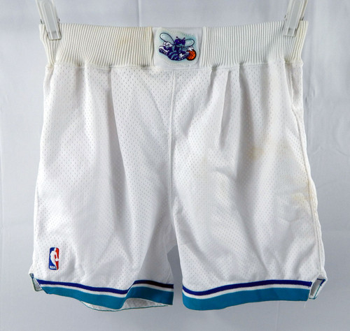 1991-92 Charlotte Hornets Game Issued White Shorts 36 431