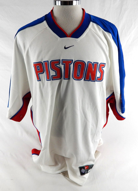 2000s Detroit Pistons Game Issued White Shooting Shirt 2XL 622