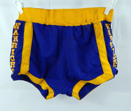 1980s Golden State Warriors Game Issued Blue Shorts 34 333