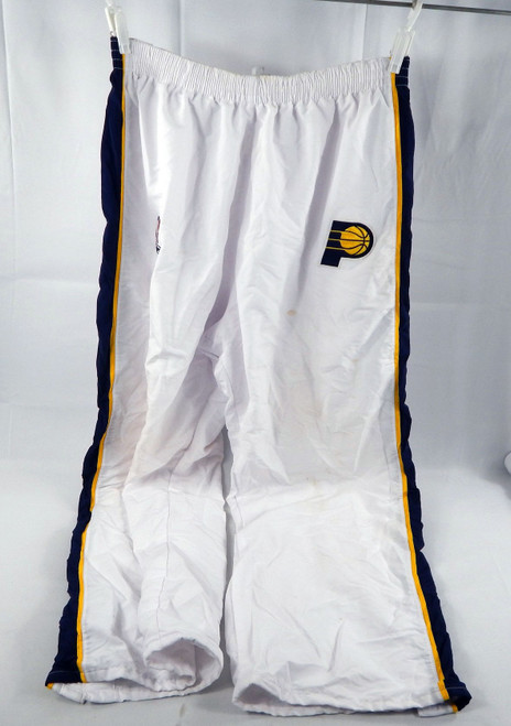 2001-06 Indiana Pacers #52 Game Issued White Warm Up Pants 44 137